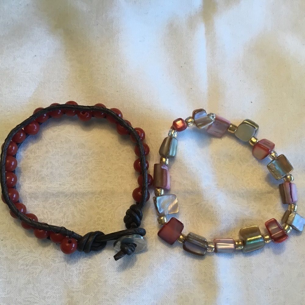 $10 ea or 3/$20. Set of Two Orange Tones Bracelets